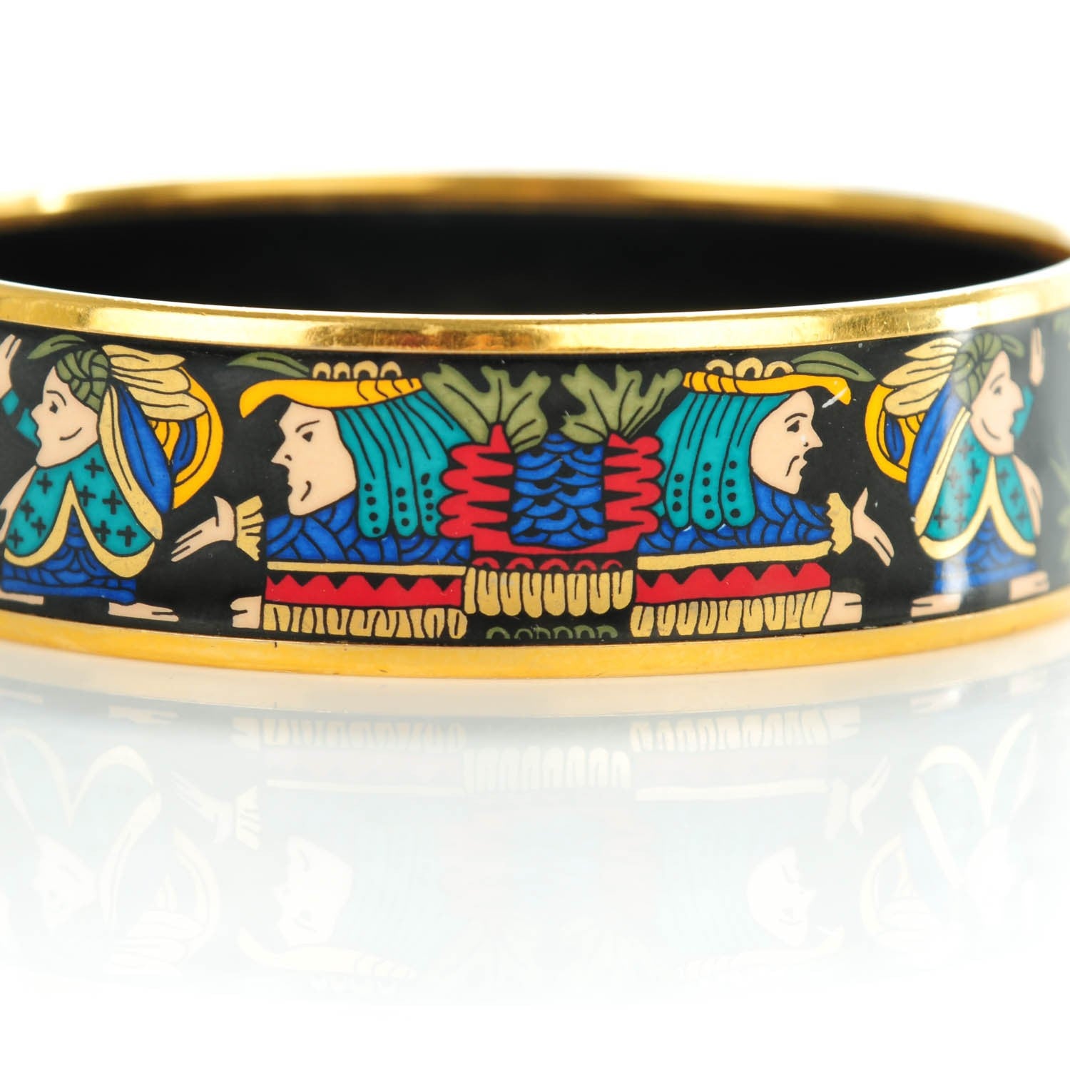 Hermes Enamel Printed Wide Astres Et Soleils Bracelet 65 5 of 5