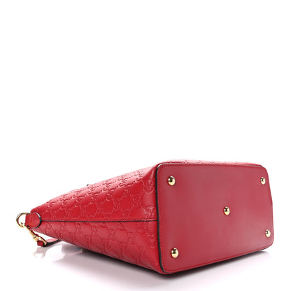 Gucci Guccissima Linea A Foldover Tote Red 4 of 11