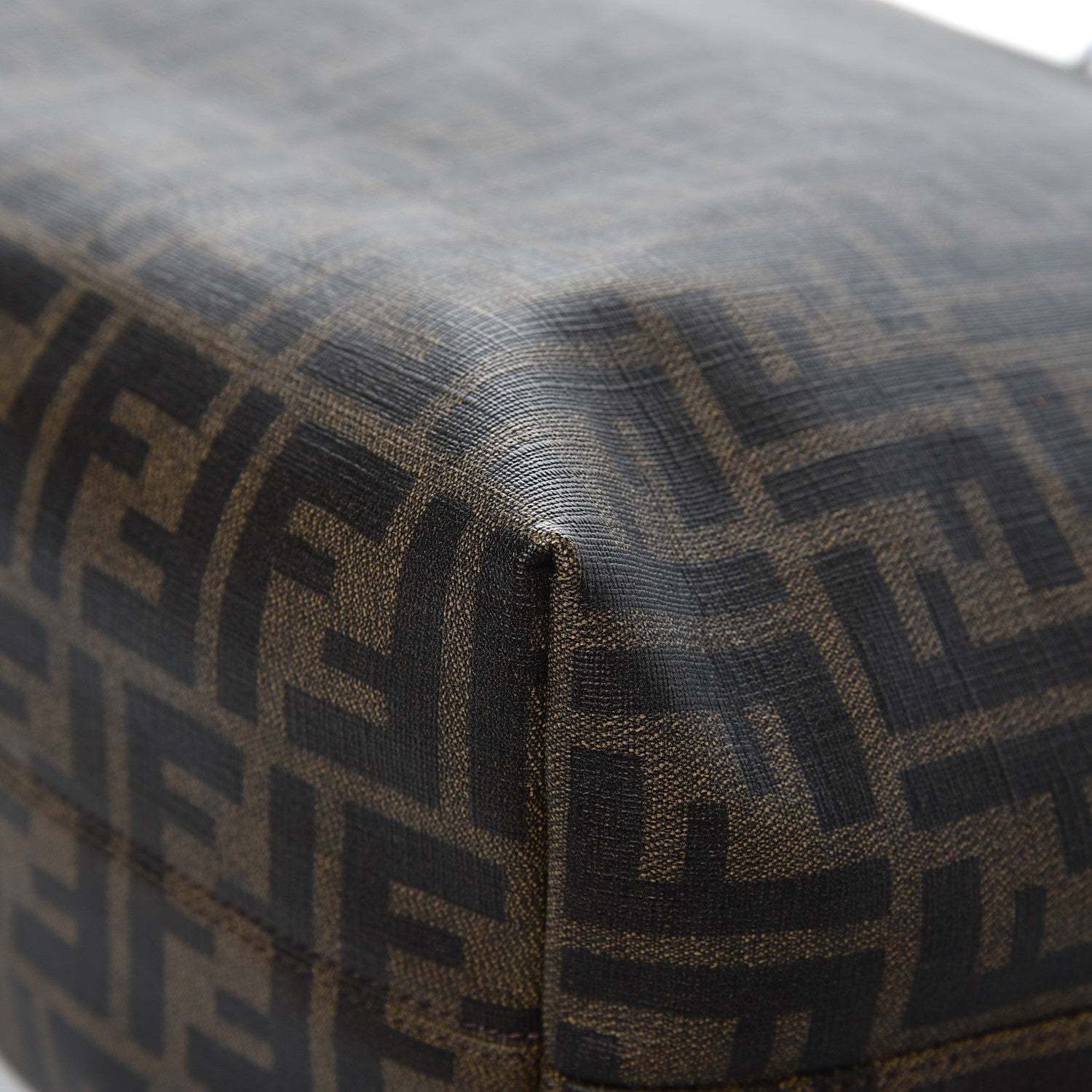 Fendi Zucca Spalmati Patent Baguette Print Medium Roll Tote Tobacco 12 of 12