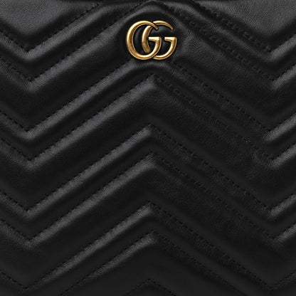 Gucci Calfskin Matelasse Mens GG Marmont Belt Bag 80 32 Black 8 of 10