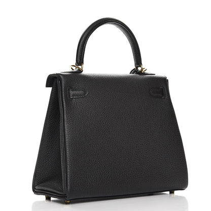 Hermes Togo Kelly Retourne 25 Black 4 of 36