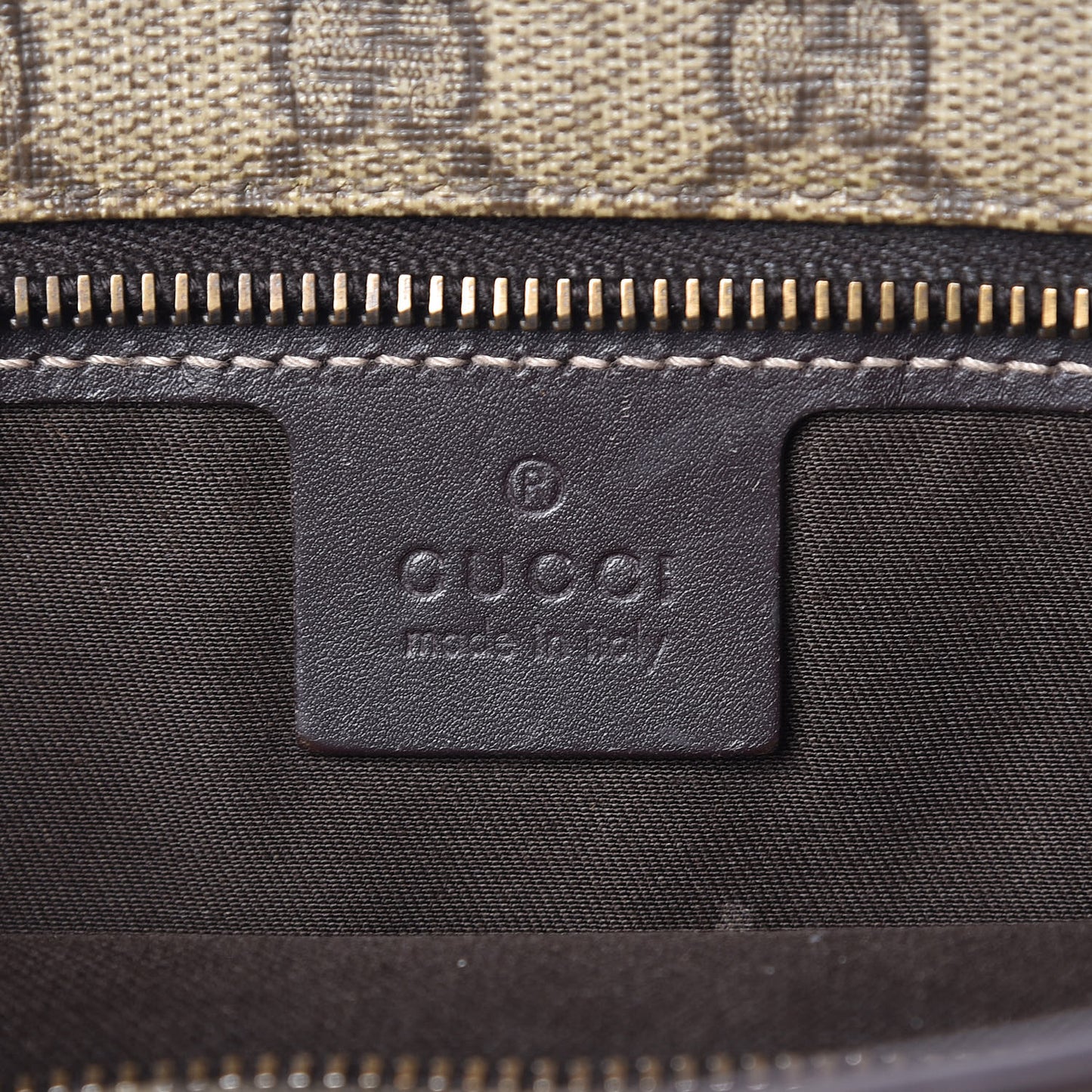 GG Supreme Monogram Small Joy Tote Dark Brown