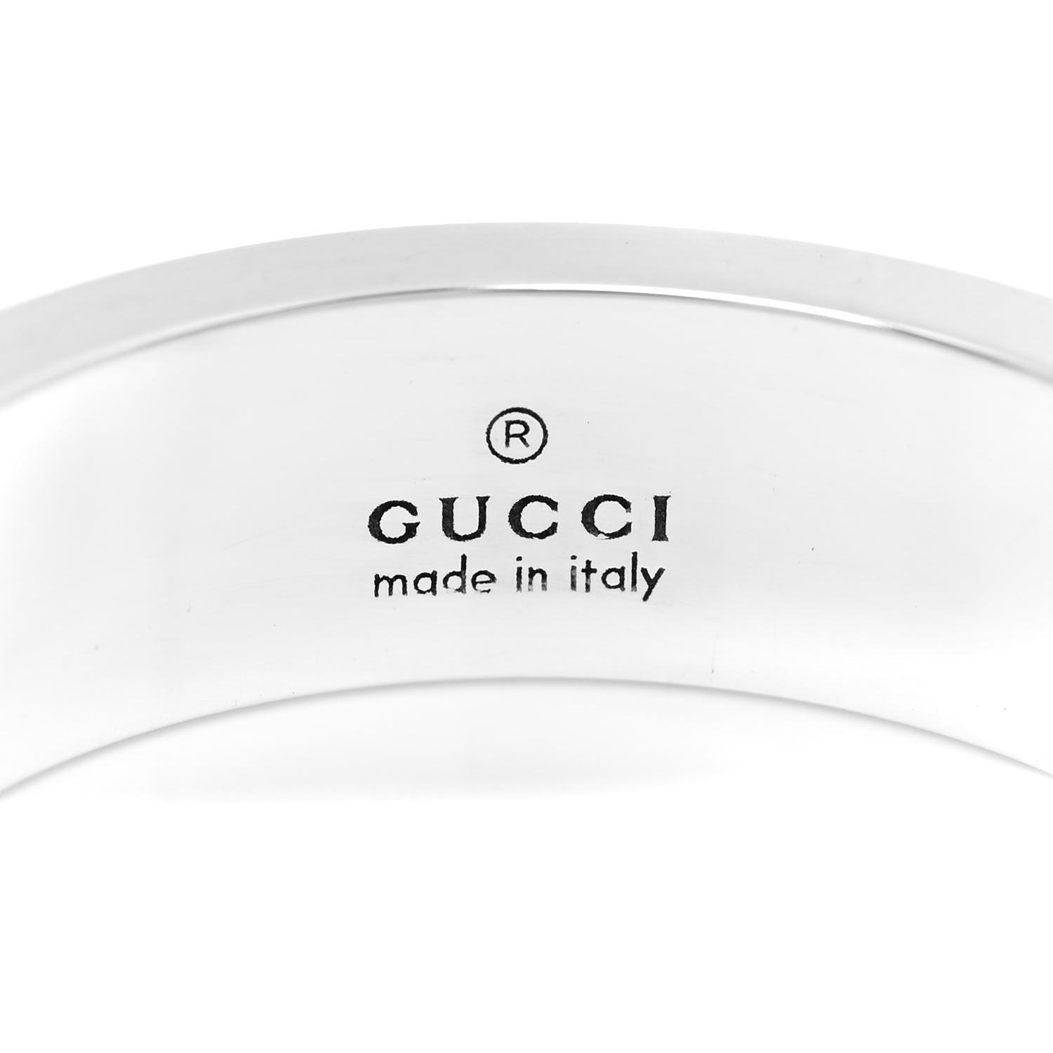 Gucci Sterling Silver Narrow GucciGhost Hamlet Skull Ring 60 9 4 of 6