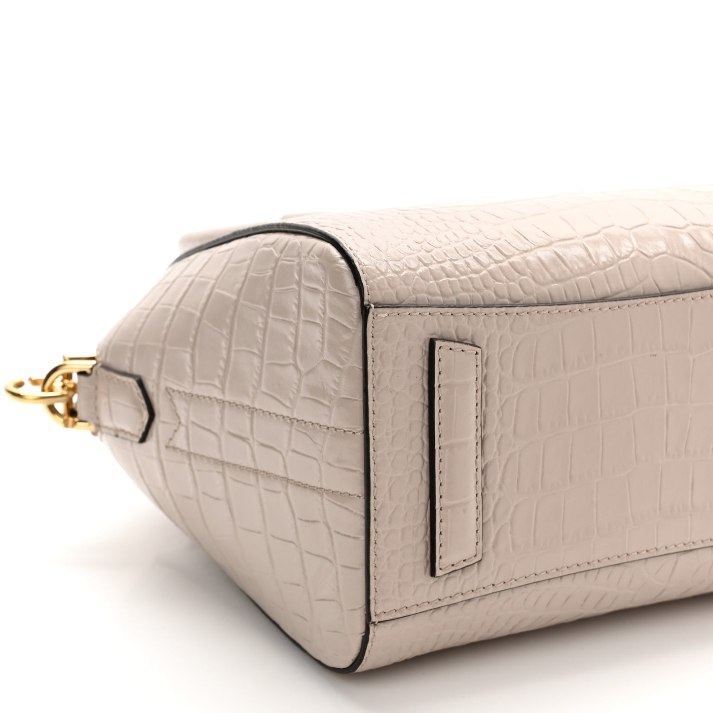 Calfskin Crocodile Embossed Mini Antigona Dune