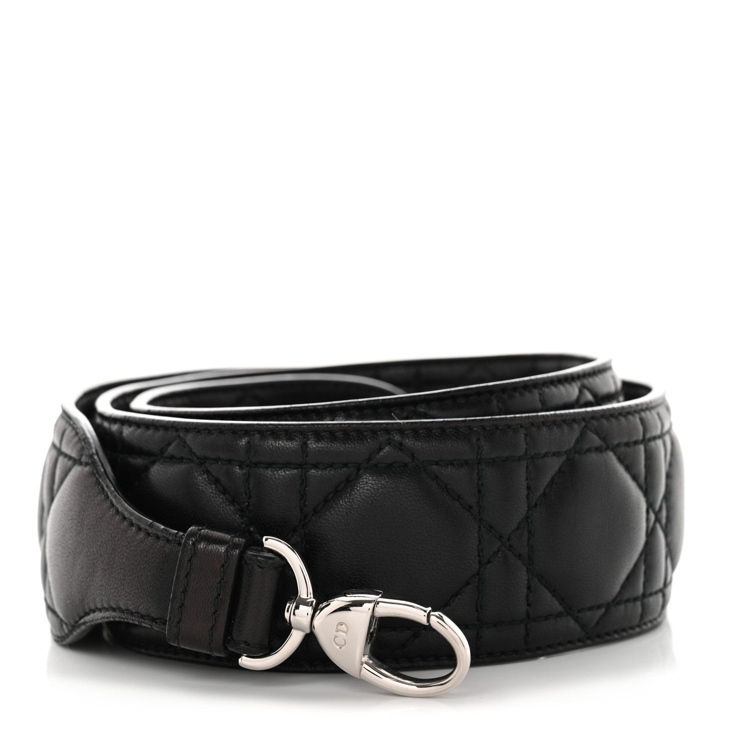 Christian Dior Lambskin Cannage Shoulder Strap Black 1 of 4