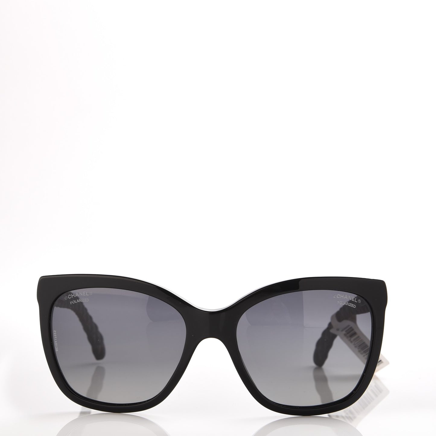 Acetate Quilted Polarized Butterfly CC Sunglasses 5288-Q Black