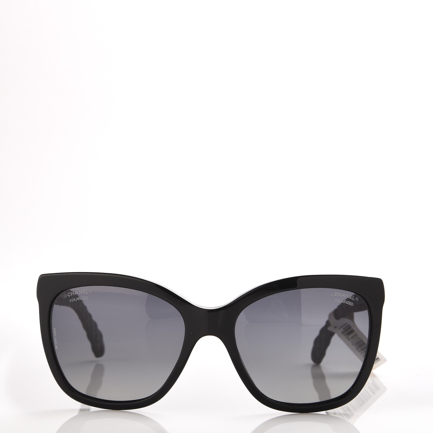 Chanel Acetate Quilted Polarized Butterfly CC Sunglasses 5288-Q Black 2 of 8