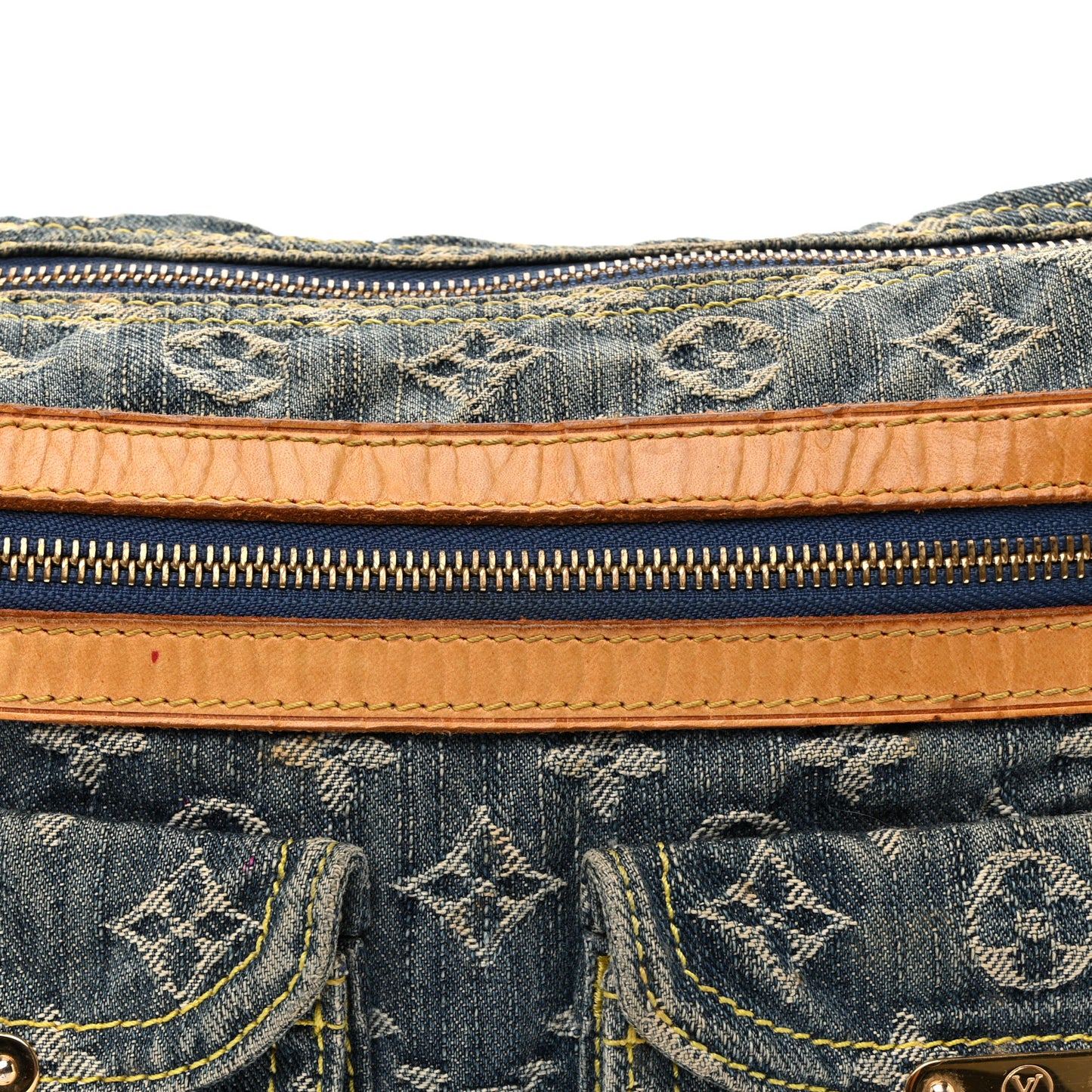 Monogram Denim Baggy PM Blue