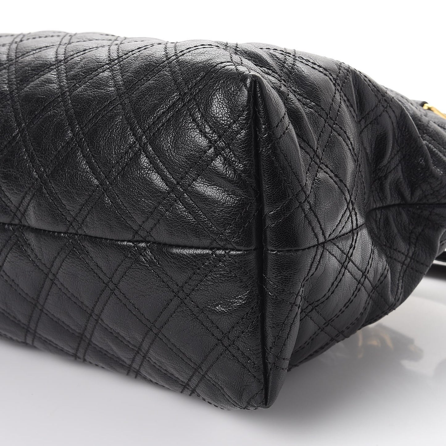 Goatskin Quilted Fifth Avenue Tote Black