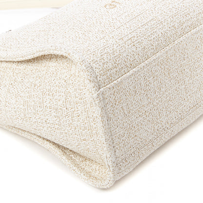 Chanel Lurex Boucle Small Deauville Tote Ivory 6 of 10