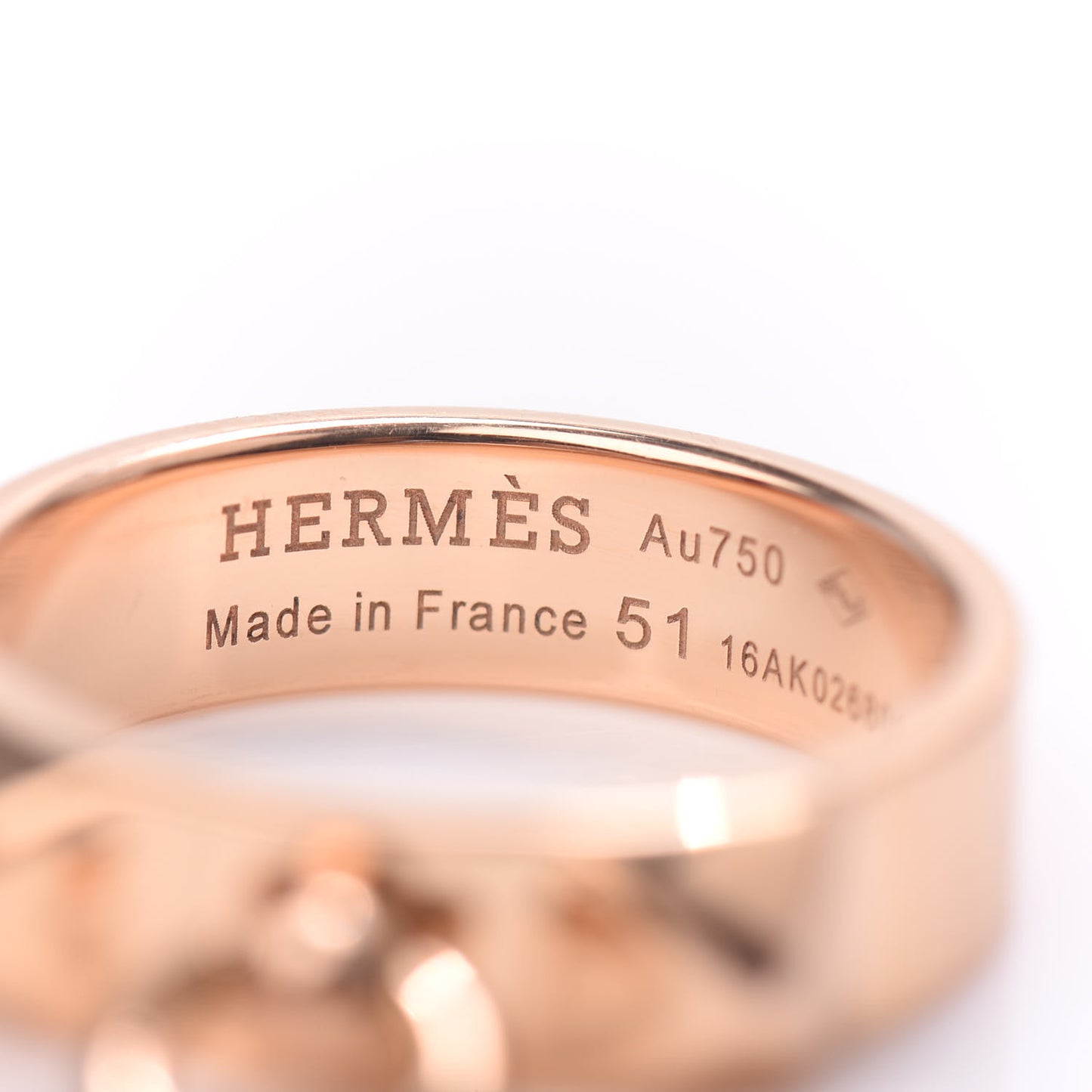 18K Rose Gold PM Collier De Chien Ring 51 5.75
