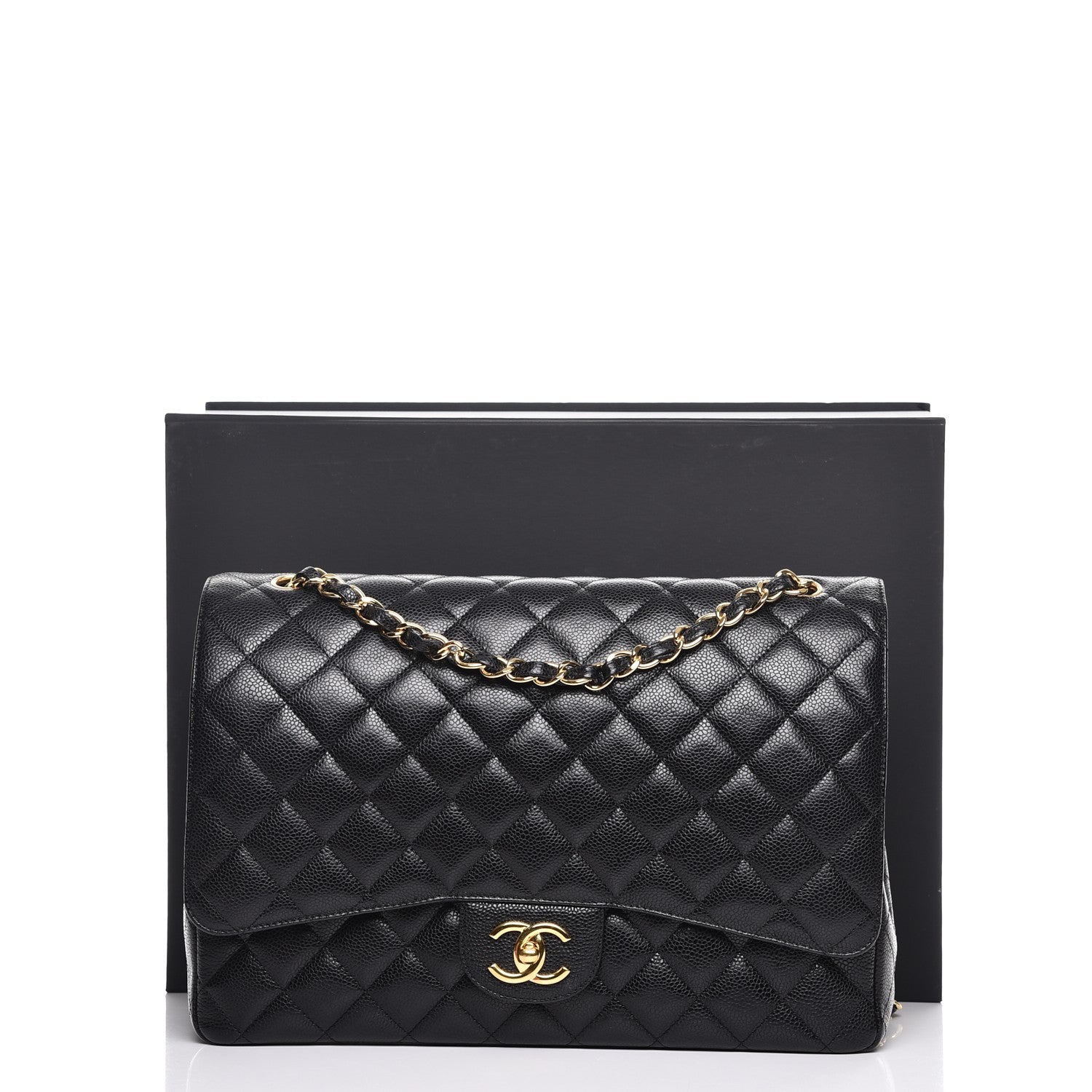 Chanel Caviar Quilted Maxi Double Flap Black 8 of 8