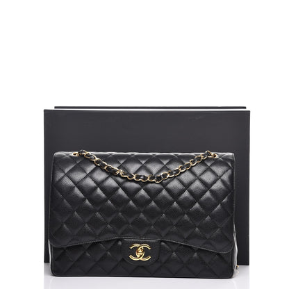 Chanel Caviar Quilted Maxi Double Flap Black 8 of 8