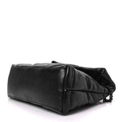 Saint Laurent Lambskin Quilted Monogram Monochrome Small Loulou Puffer Chain Satchel Black 6 of 6