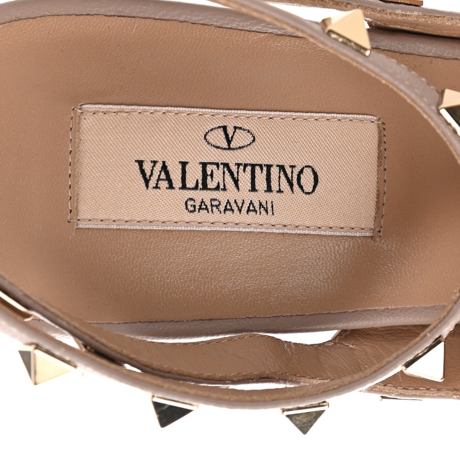 Valentino Garavani Patent Rockstud Ankle Strap Pumps 41.5 Poudre 7 of 9