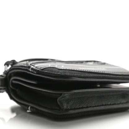 Balenciaga Faux Calfskin Fabric Sneakerhead Crossbody Wallet Black 10 of 11