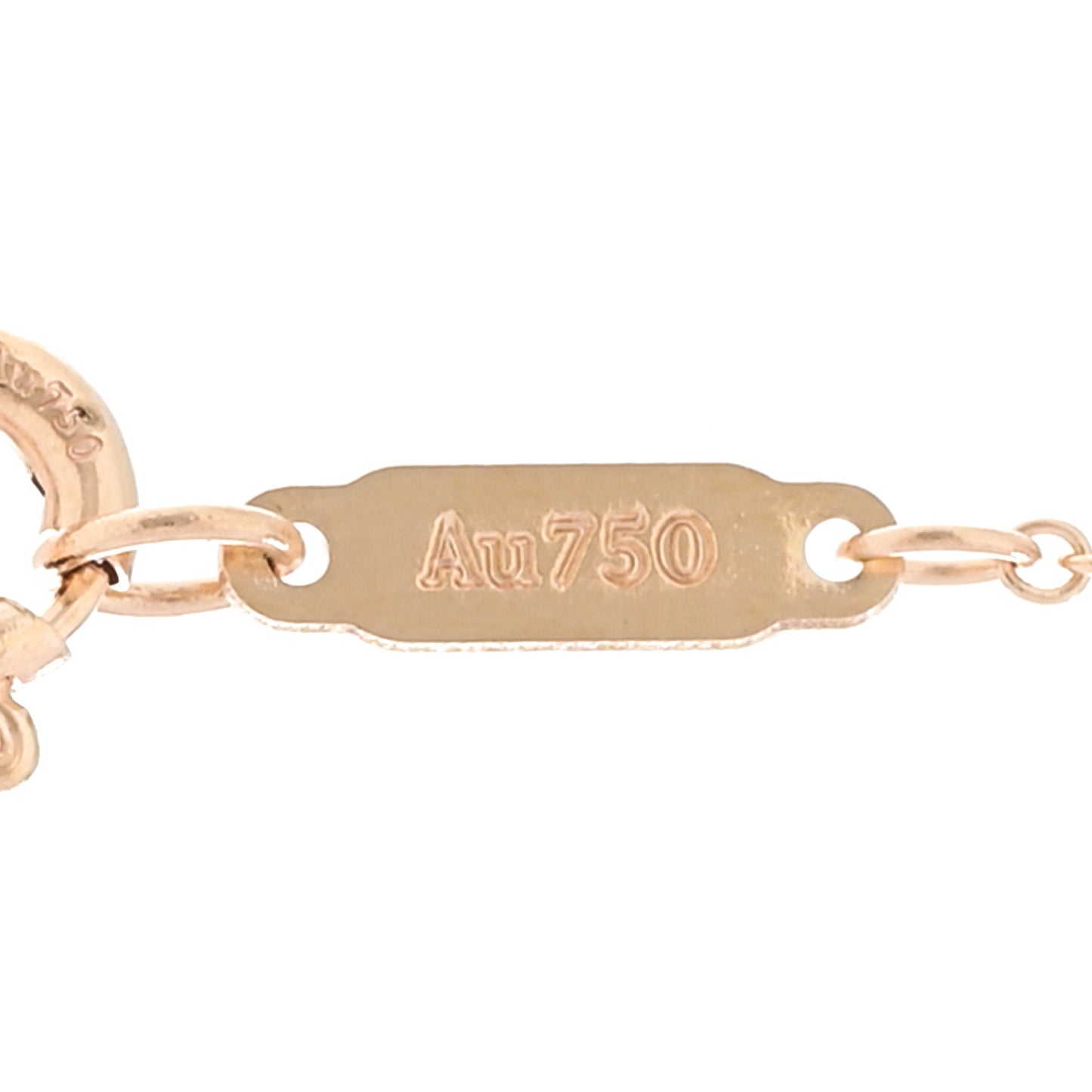 18K Rose Gold Diamond Fleur De Lis Key Pave Pendant Necklace