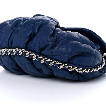 Chanel Washed Lambskin Quilted Medium Chain Around Messenger Blue 9 of 12