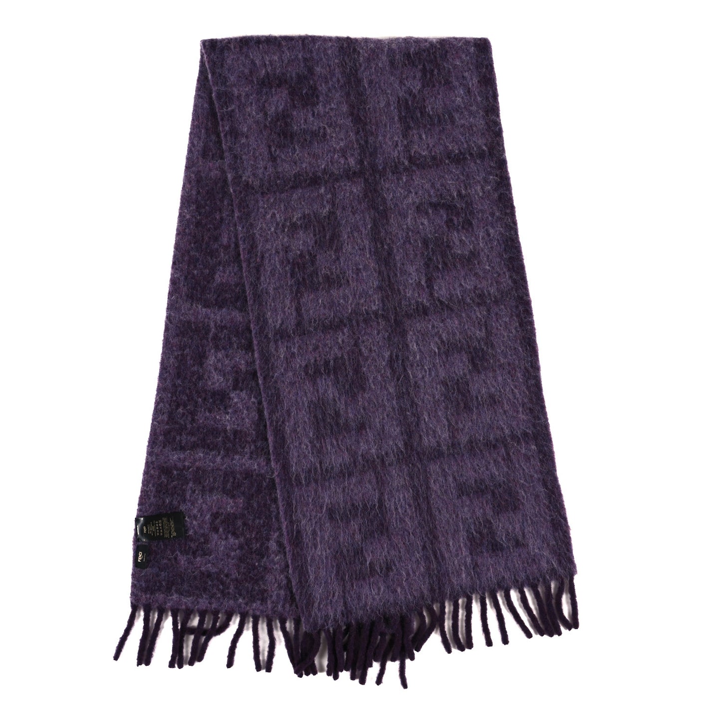 Alpaca Wool FF Scarf Purple