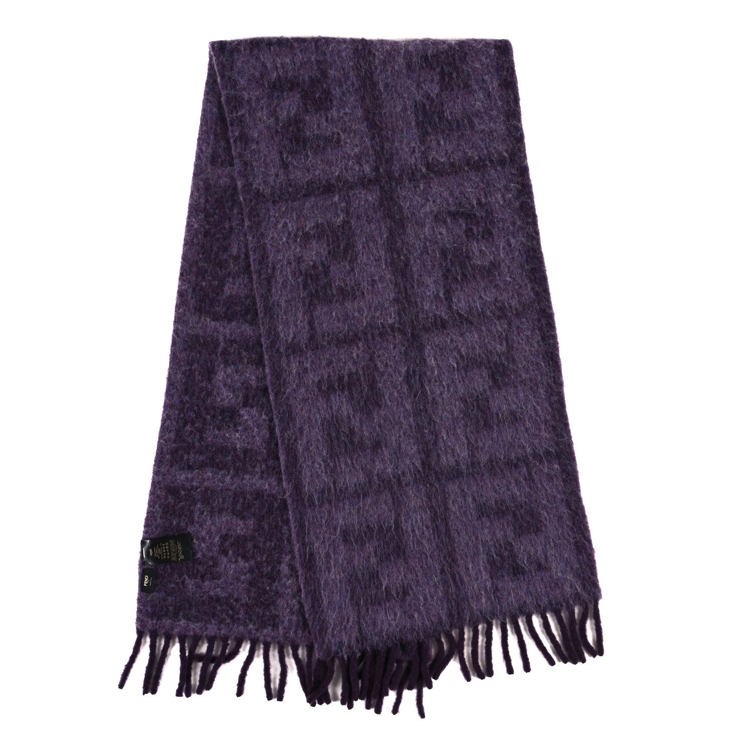 Fendi Alpaca Wool FF Scarf Purple 1 of 3