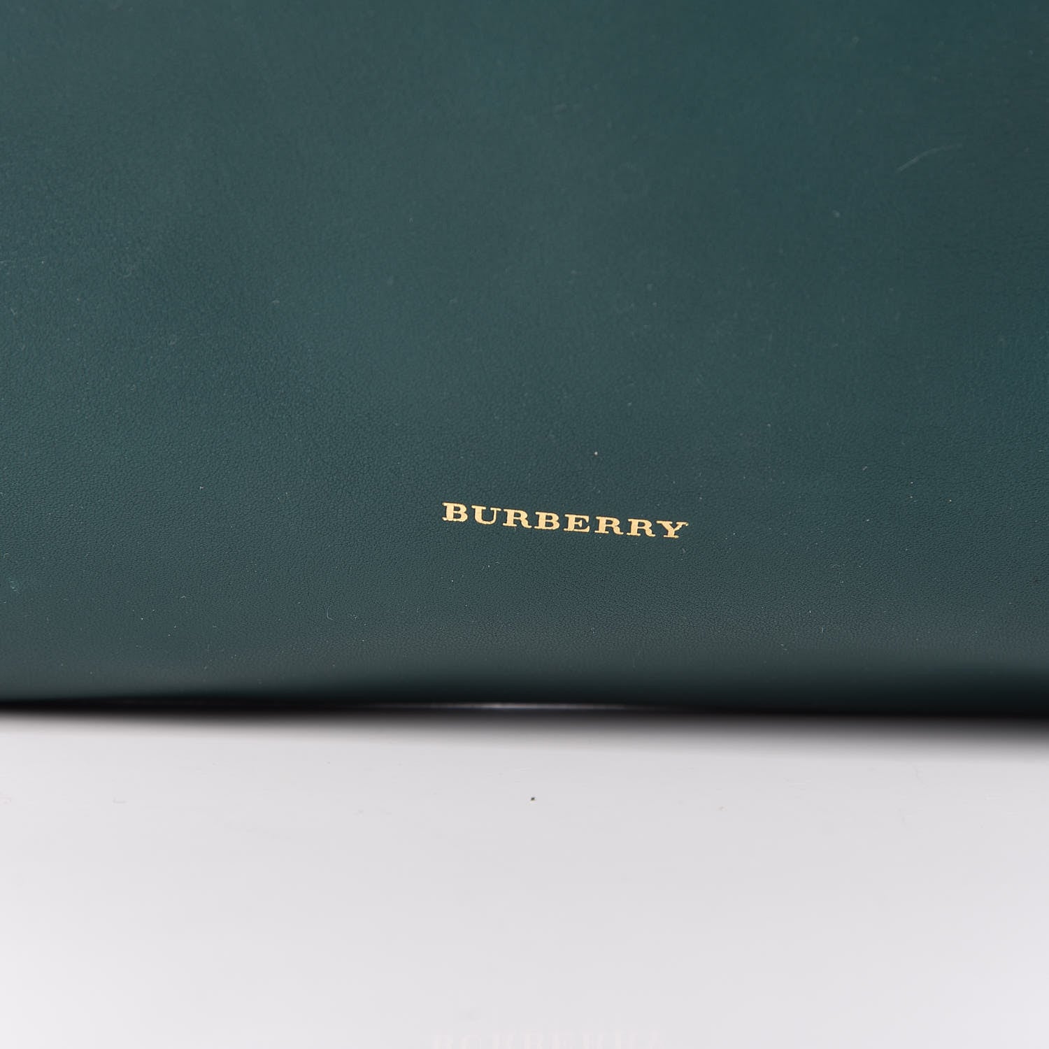 Burberry Calfskin Medium Two Tone Shopper Racing Green 8 of 8
