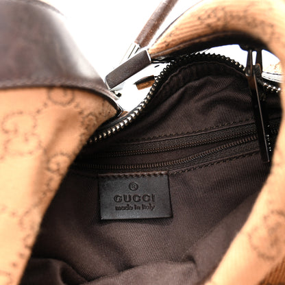 Gucci Denim Monogram Medium Hobo Brown 6 of 10