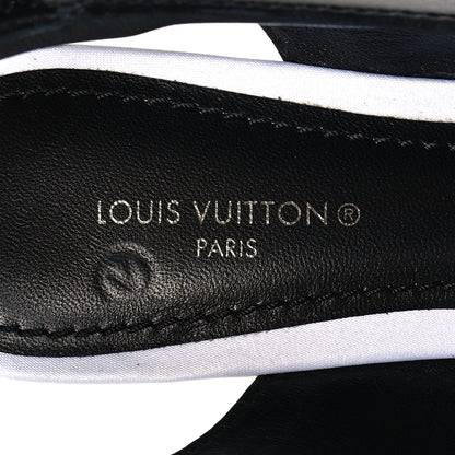 Louis Vuitton Calfskin Archlight Slingback Pumps 35 Black White Blue 8 of 8