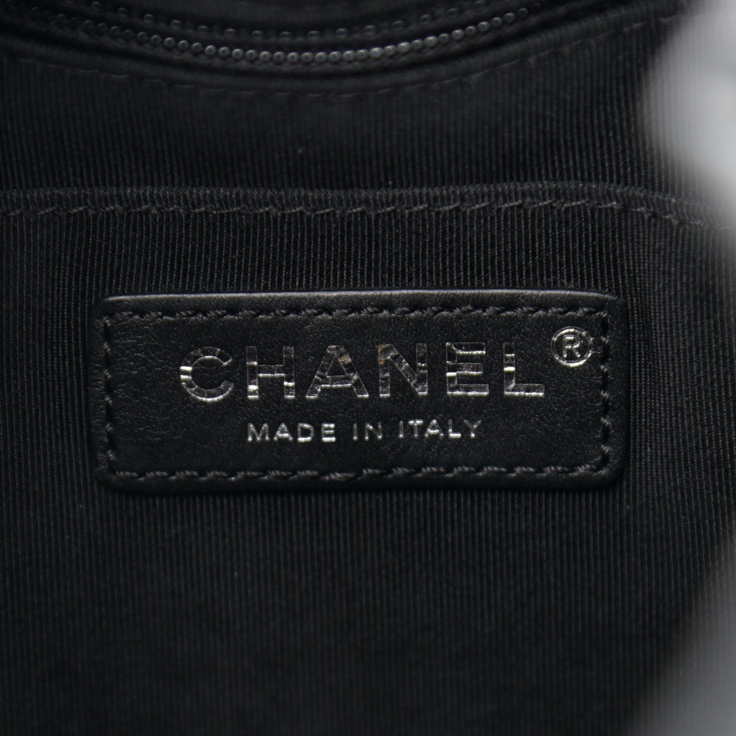 Chanel Caviar Flat Quilted CC Chain Bucket Drawstring Bag Black 6 of 10