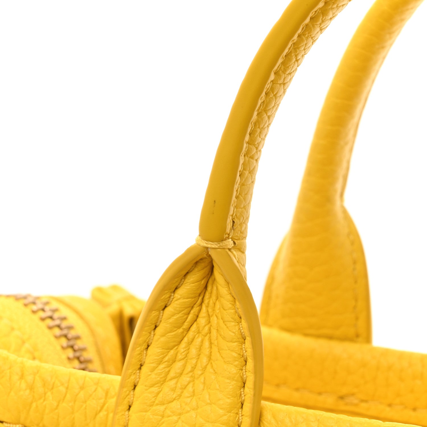 Marc Jacobs Grained Calfskin Mini The Tote Bag Yellow 11 of 11