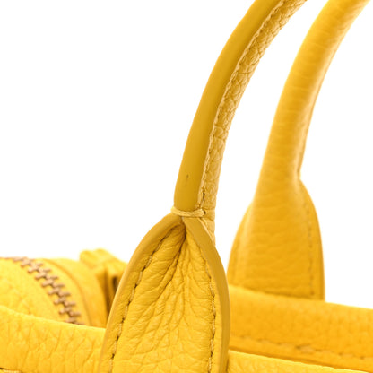 Marc Jacobs Grained Calfskin Mini The Tote Bag Yellow 11 of 11