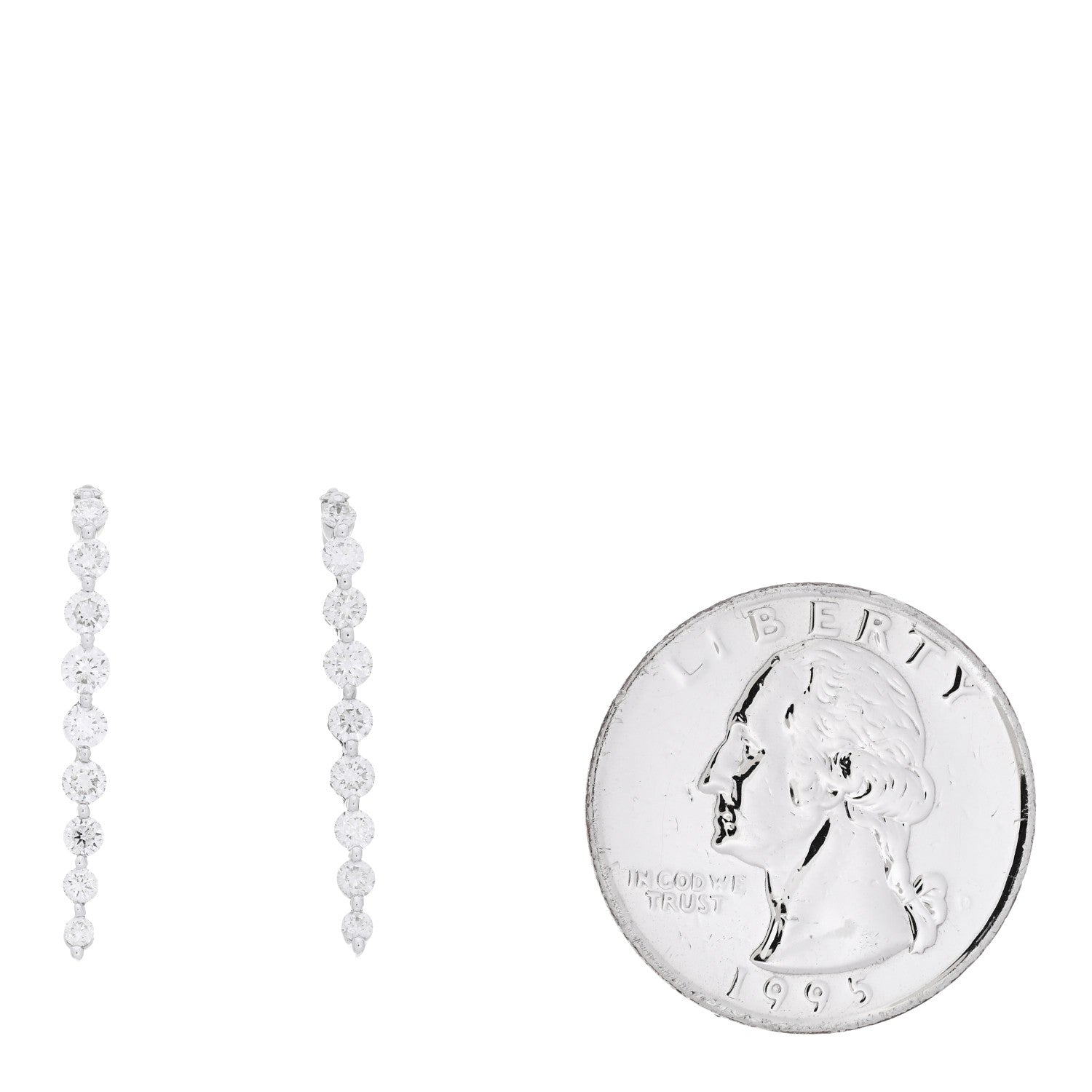 Anita Ko 18K White Gold Diamond Medium Cascade Earrings 2 of 5