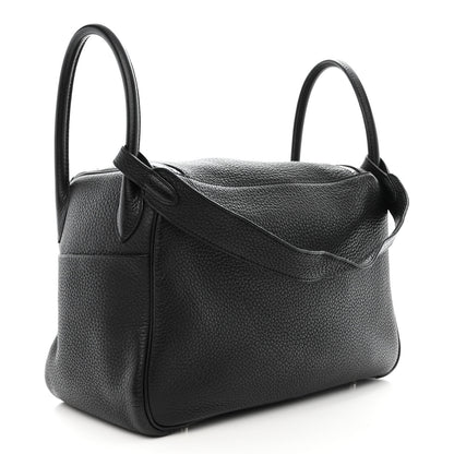 Hermes Taurillon Clemence Lindy 30 Black 3 of 10