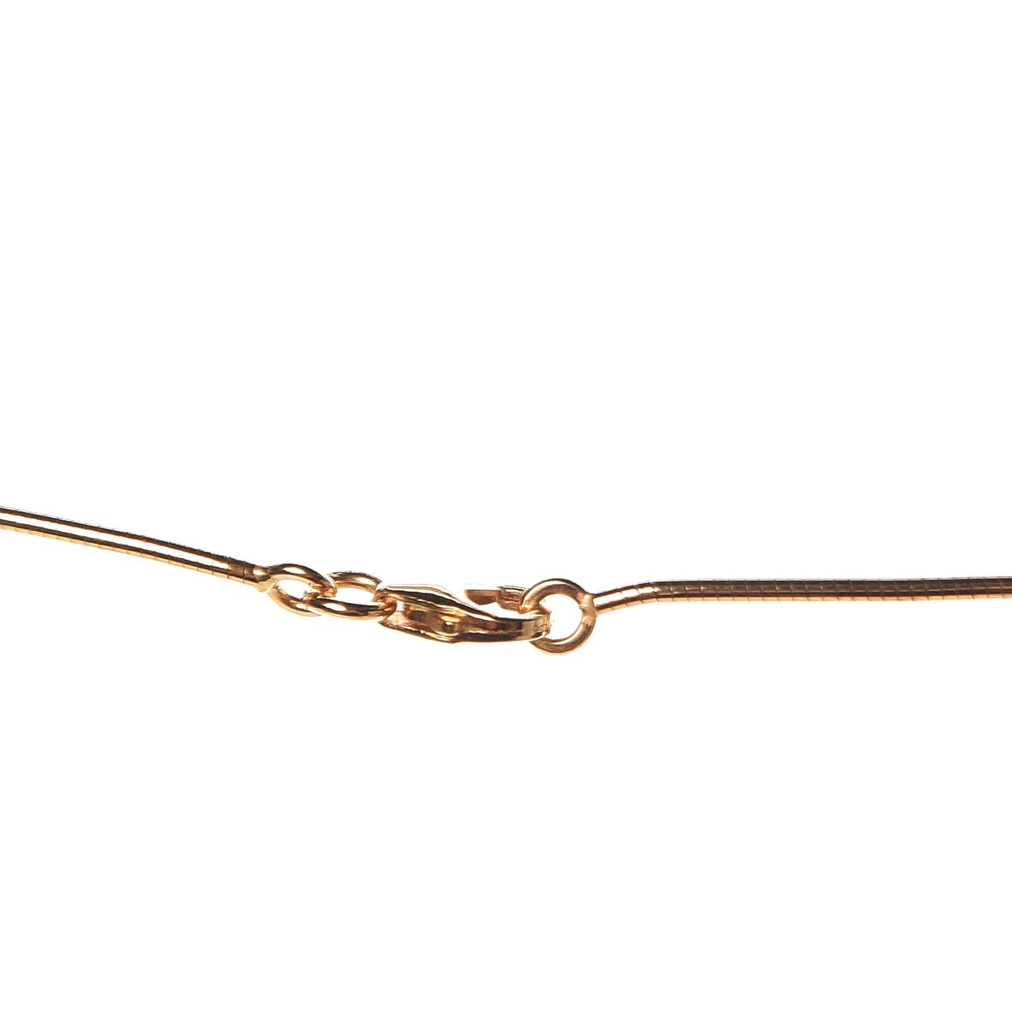 Lacquered Gold Pop H Pendant Necklace Rose Indien