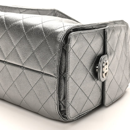 Chanel Metallic Caviar Quilted Small Chanel 25 Handbag Anthracite 18 of 21