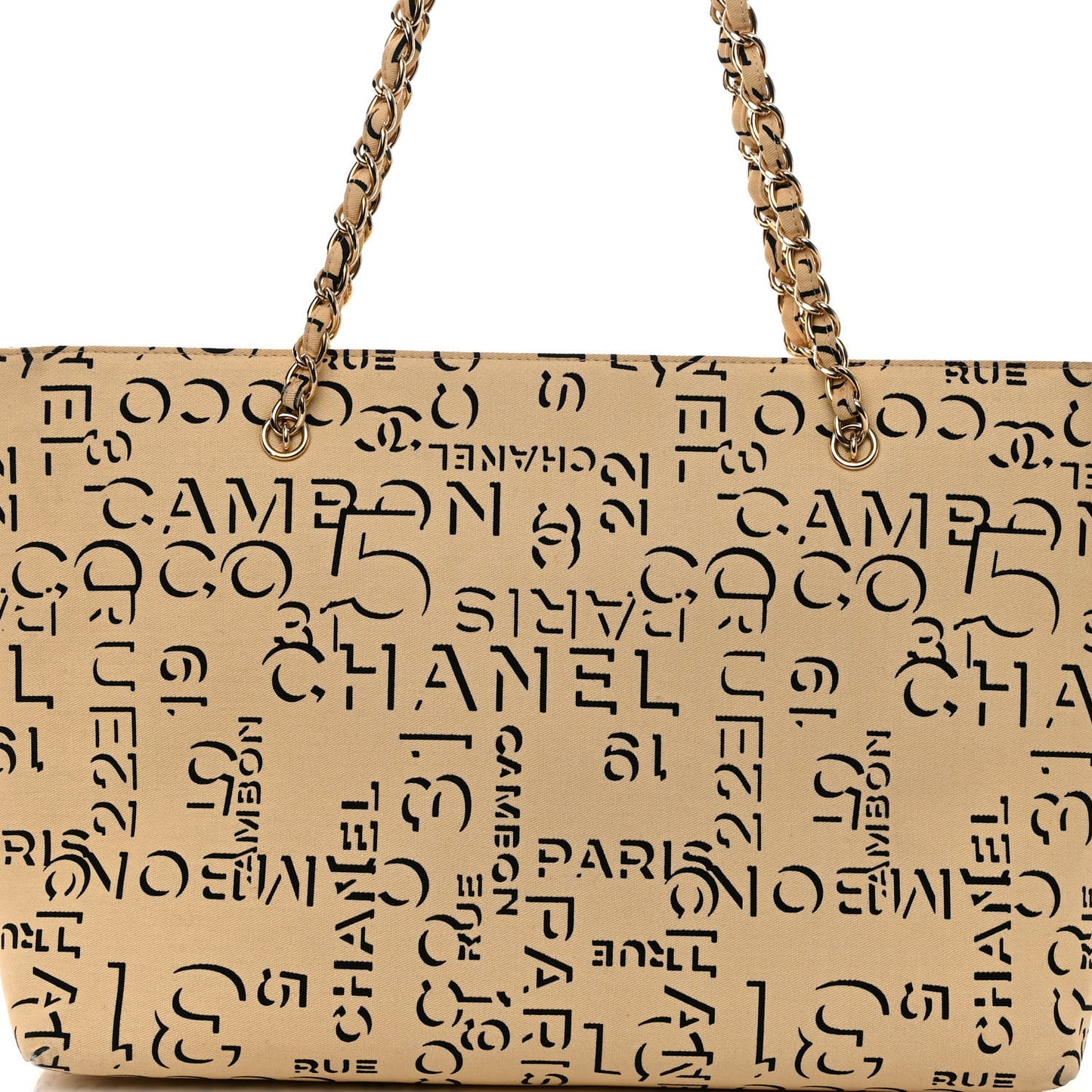 Canvas Coco Shopping Tote Beige