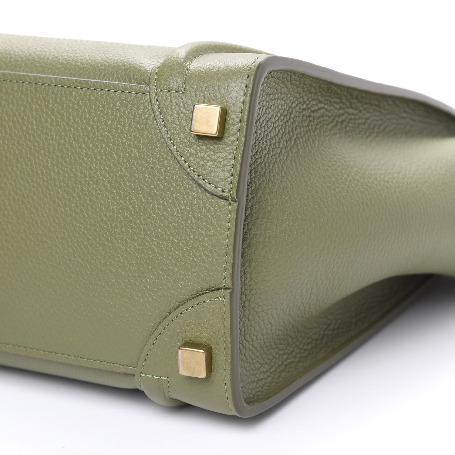 Celine Drummed Calfskin Micro Luggage Light Khaki 9 of 9