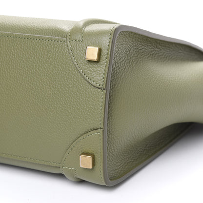 Celine Drummed Calfskin Micro Luggage Light Khaki 9 of 9