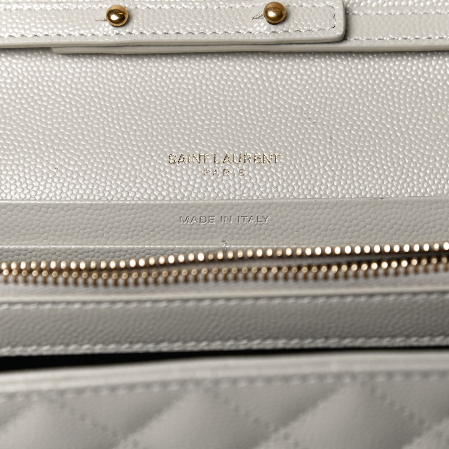 Grain De Poudre Mixed Matelasse Triquilt Monogram Chain Wallet Crema Soft