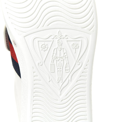 Gucci Calfskin Ayers Web Blind for Love Embroidered Mens Ace Sneakers 10.5 White 6 of 11