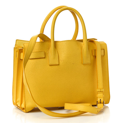 Saint Laurent Grained Calfskin Baby Sac De Jour Yellow 3 of 17