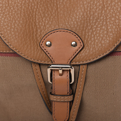 Burberry Grainy Calfskin Jute Mega Check Girl's Mini Backpack Sand 11 of 11