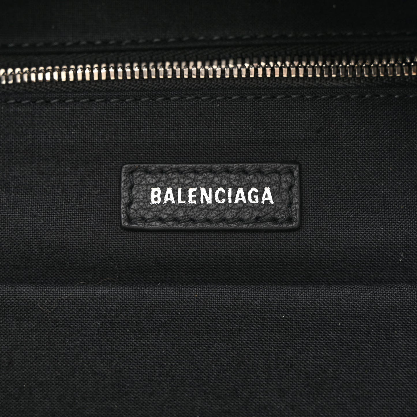 Smooth Calfskin Logo Small Everyday Backpack Black White