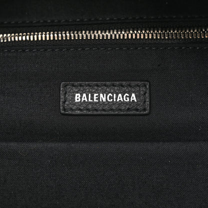 Balenciaga Smooth Calfskin Logo Small Everyday Backpack Black White 6 of 10
