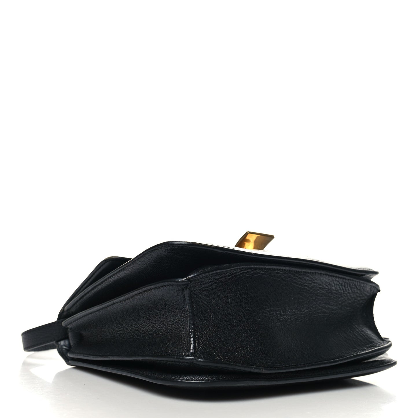 Goatskin Medium Classic Box Flap Bag Black
