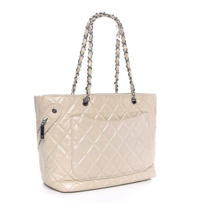 Chanel Aged Calfskin Quilted Large Cotton Club Tote Pearl 3 of 7