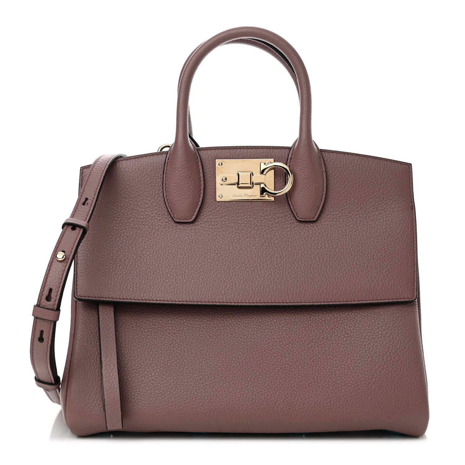 Salvatore Ferragamo Calfskin The Studio Bag Cinder Rose 1 of 10