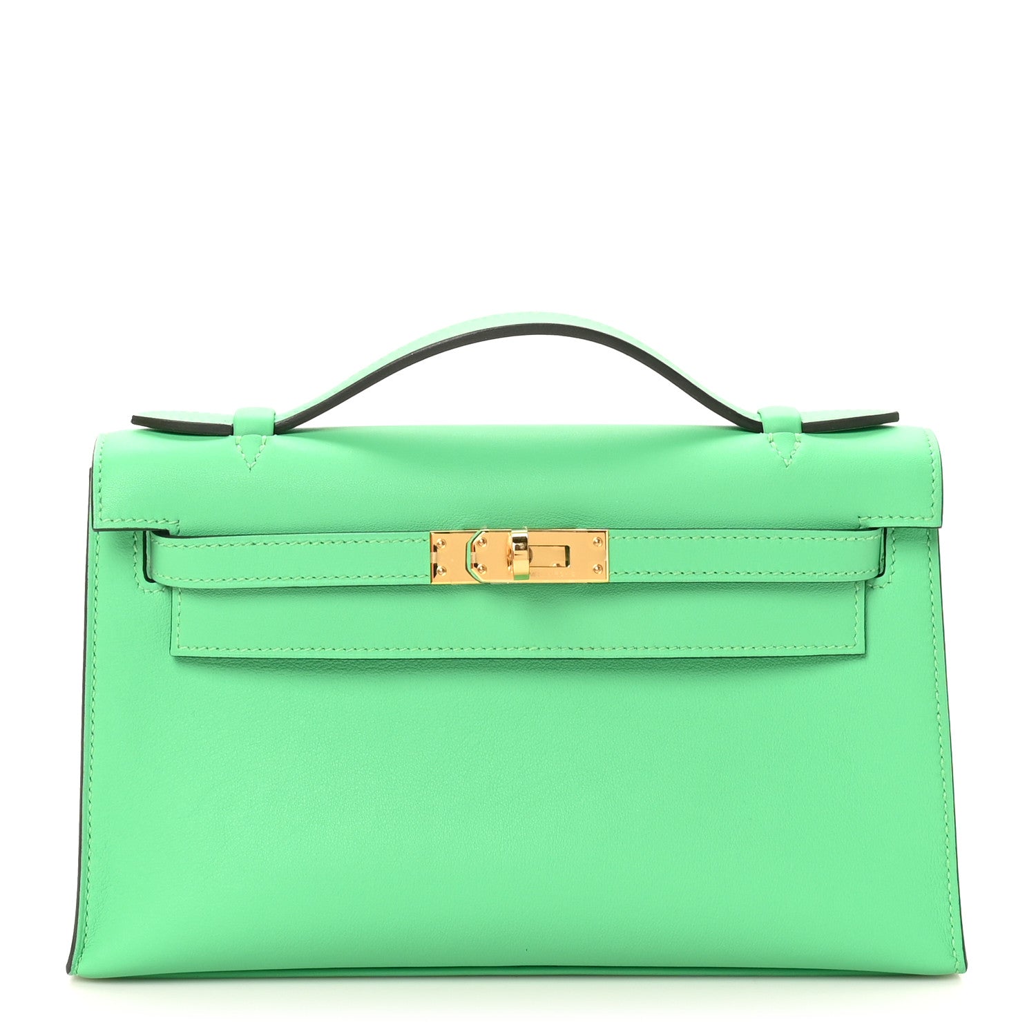 Hermes Swift Kelly Pochette Clutch Vert Comics 1 of 12