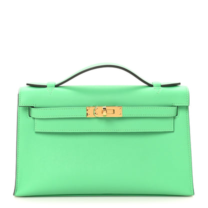 Hermes Swift Kelly Pochette Clutch Vert Comics 1 of 12