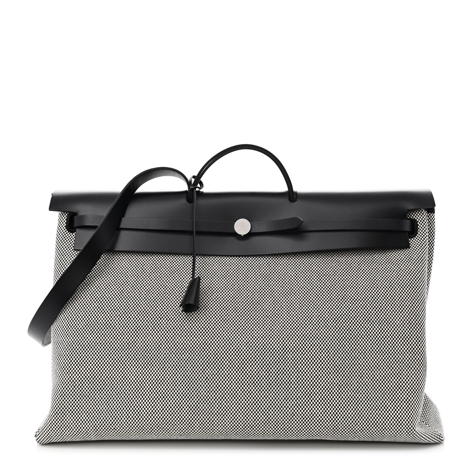 Hermes Criss Viking Vache Hunter Herbag Cabin Zip Retourne 50 Ecru Black 3 of 14