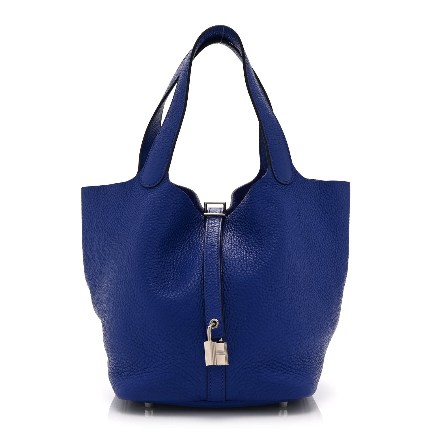 Hermes Taurillon Clemence Picotin Lock 22 MM Bleu Electrique 1 of 10